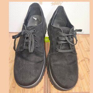 Asos black suede lace up Oxfords shoes size US 10/Italian 41/UK 8